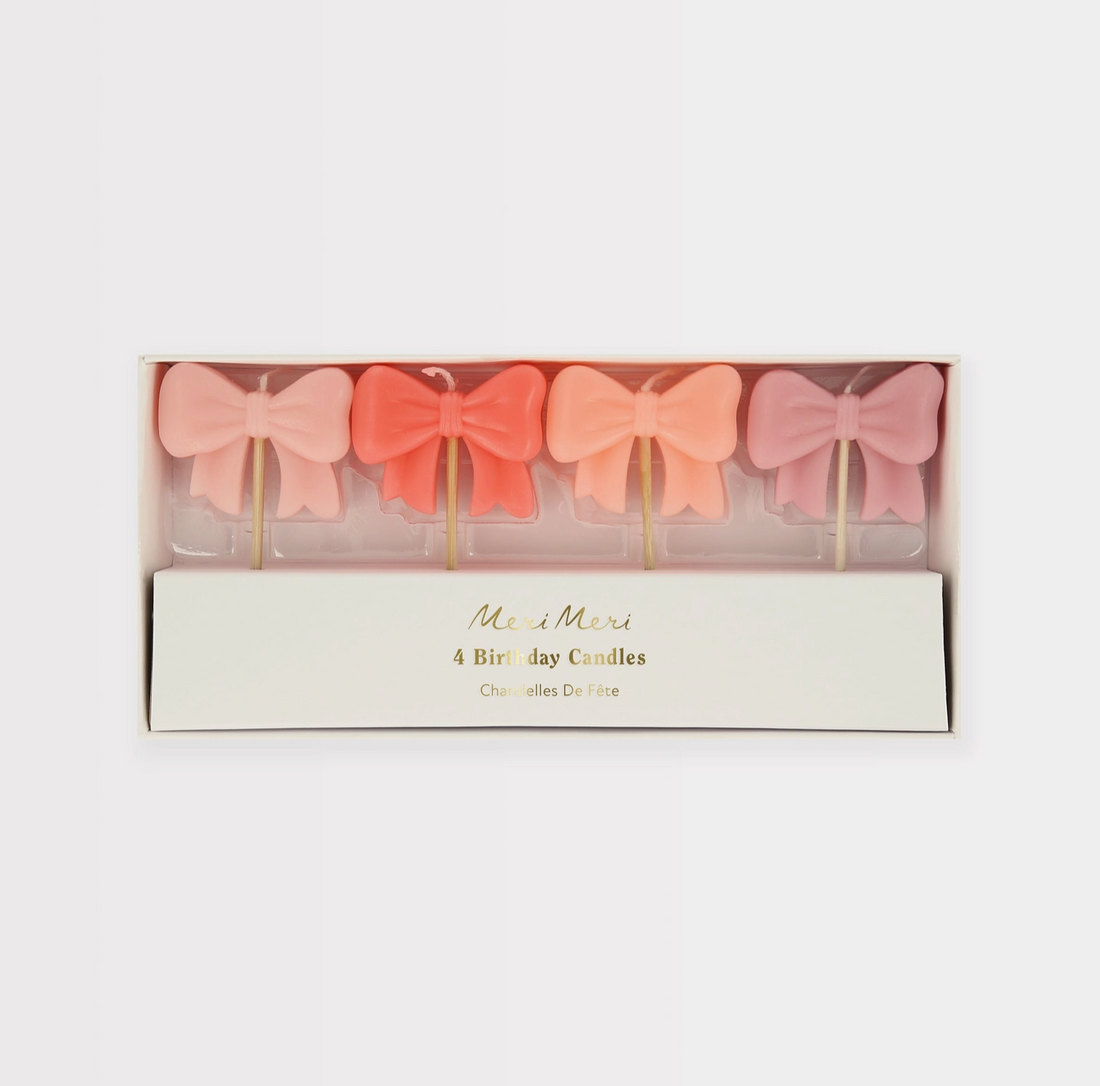 Pink Bow Candles