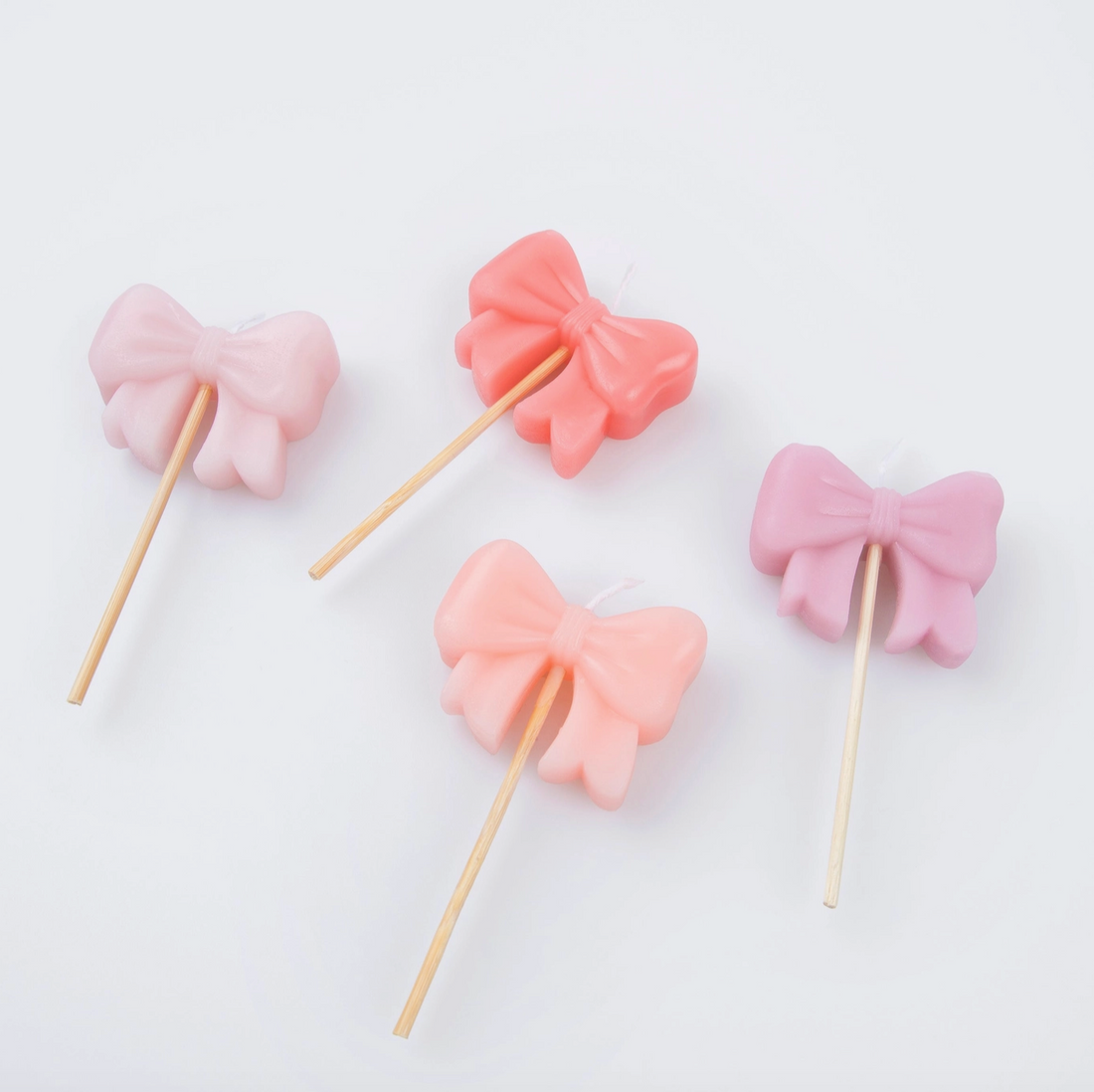 Pink Bow Candles