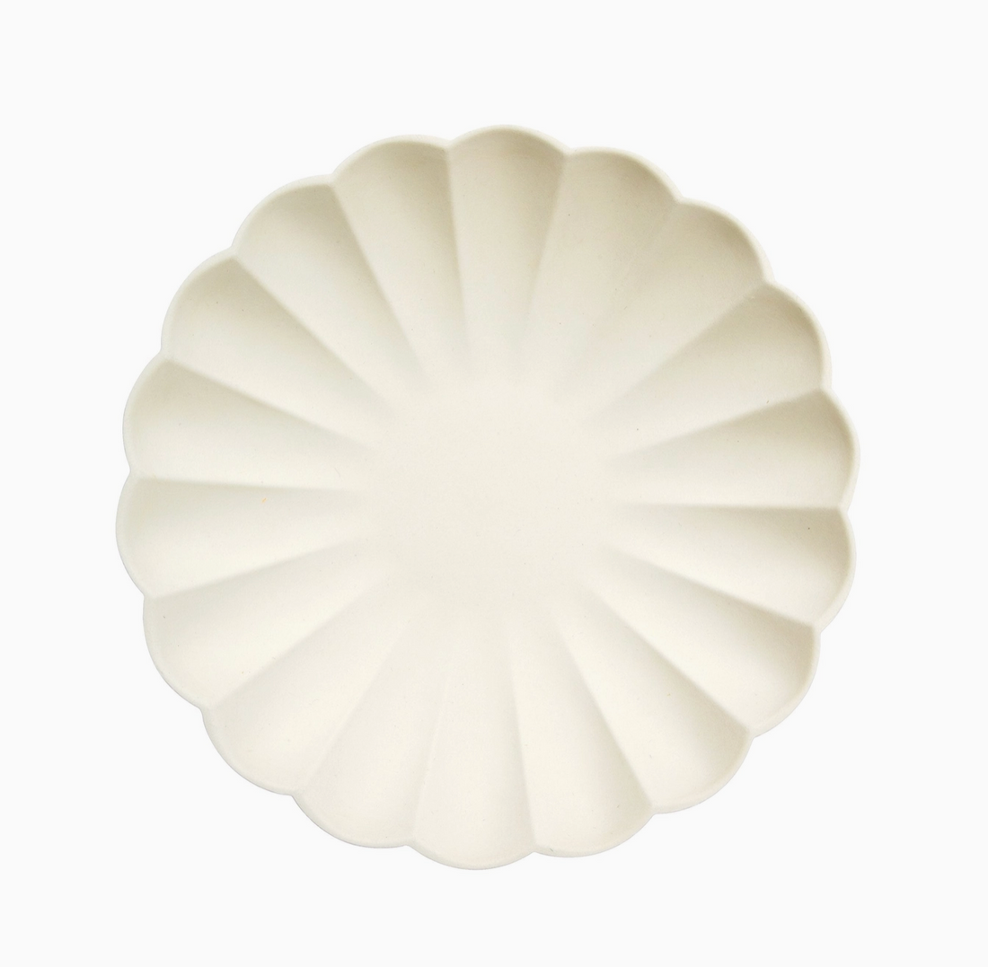 Cream Compostable Plates