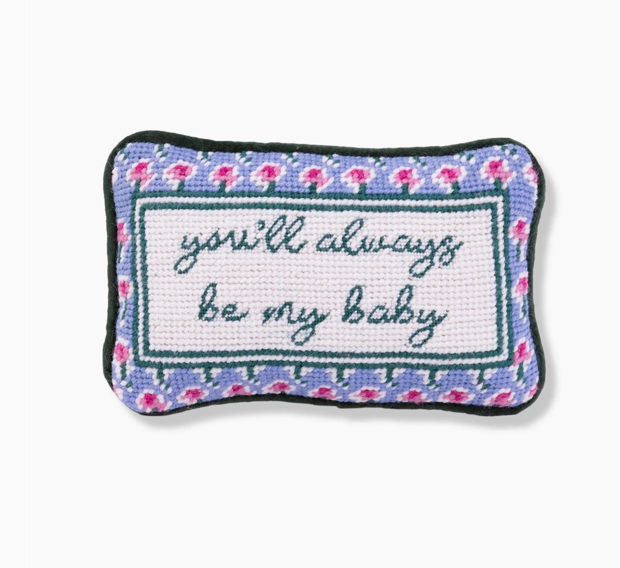 "Be My Baby" Mini Needlepoint Pillow
