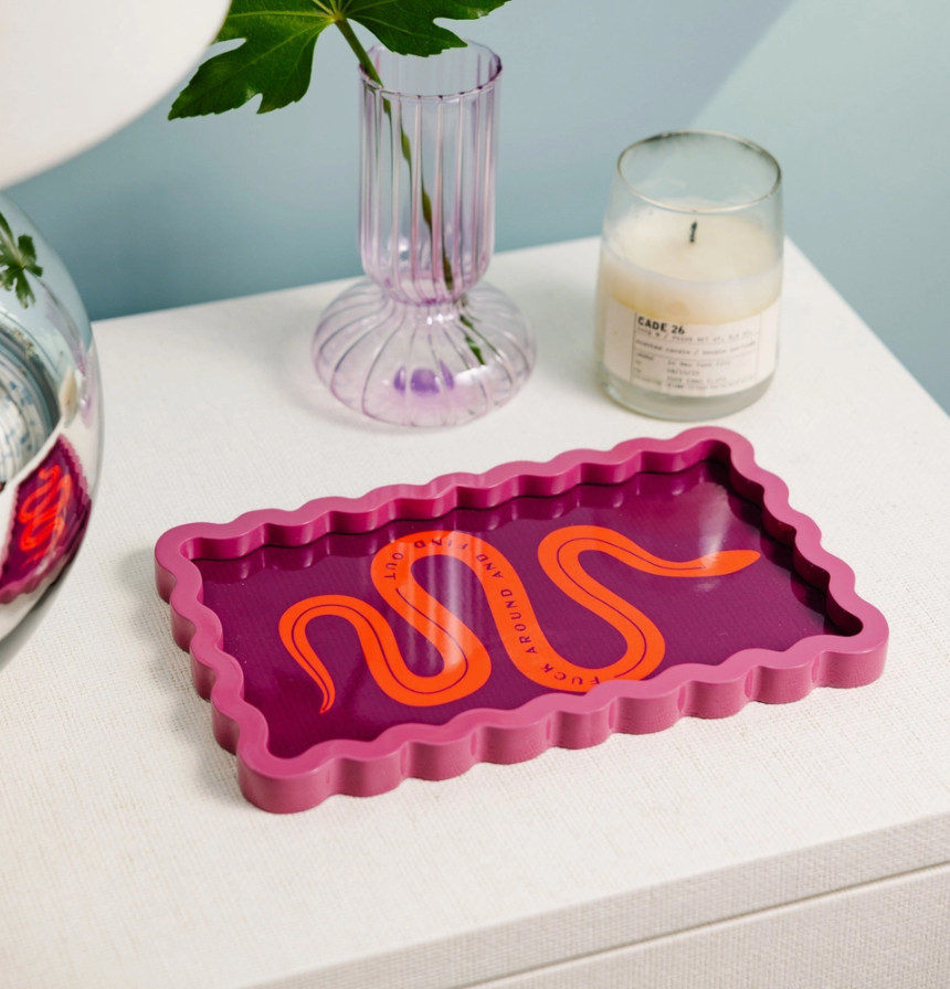 Fuck Around Lacquer Tray