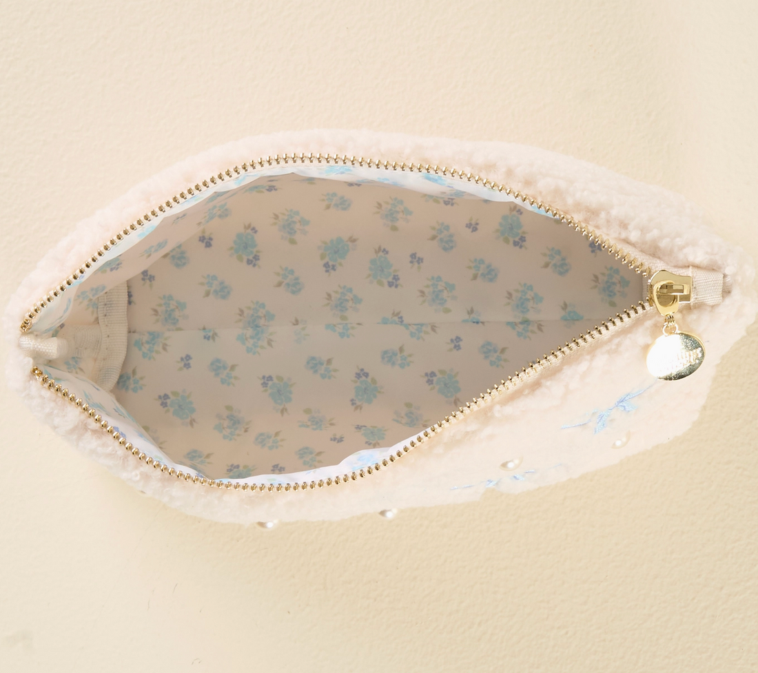 Bows & Pearls Teddy Pouch