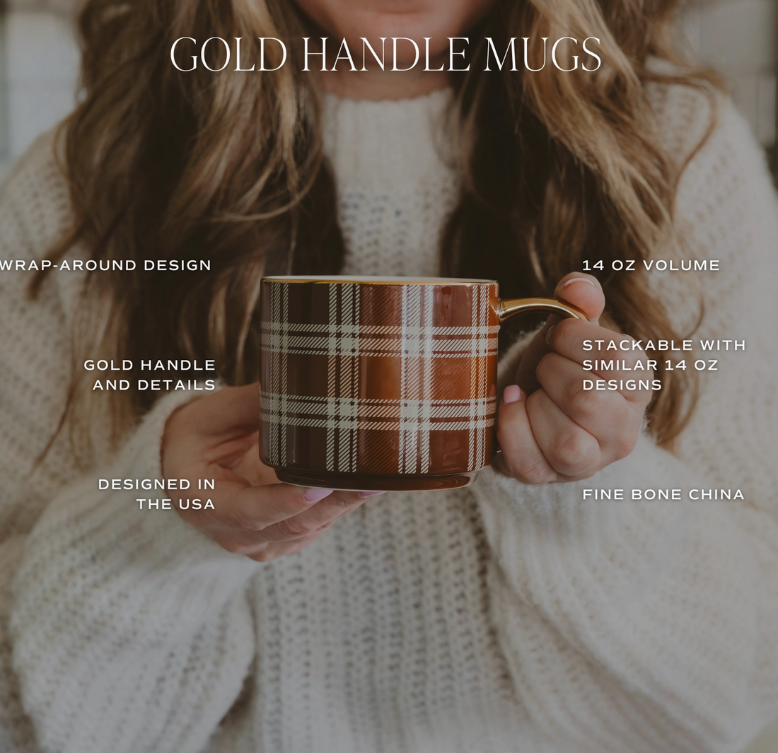 Brown Plaid Coffee Mug