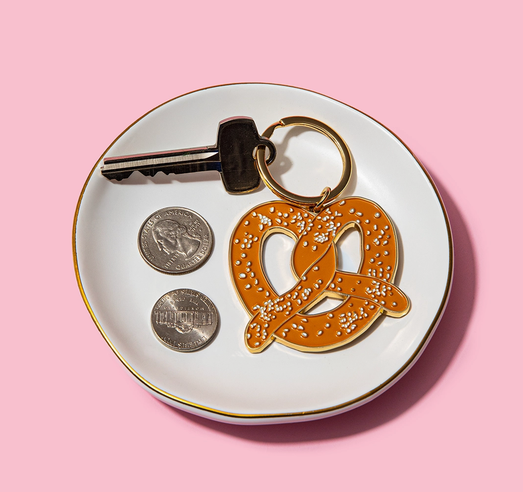 Soft Pretzel Key Chain
