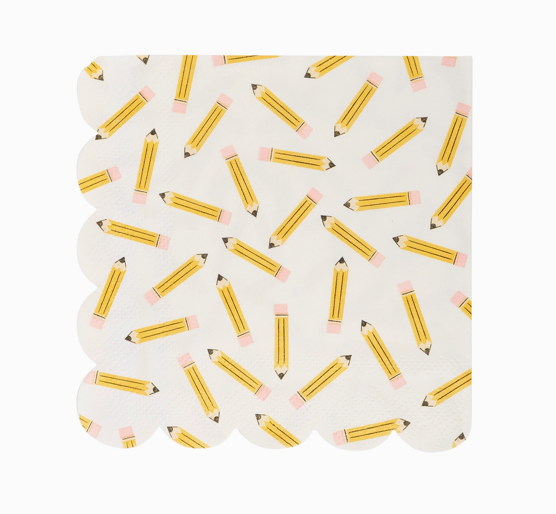 Pencil Scallop Cocktail Napkins