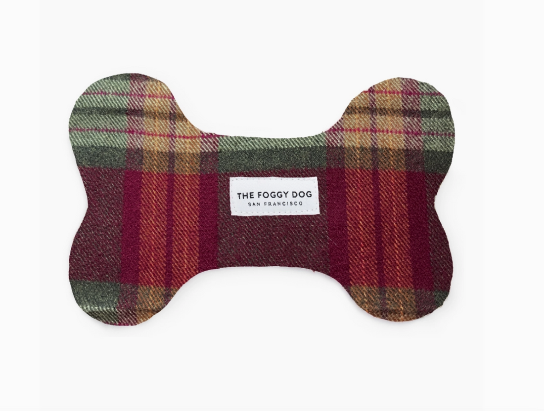 Orchard Flannel Dog Bone