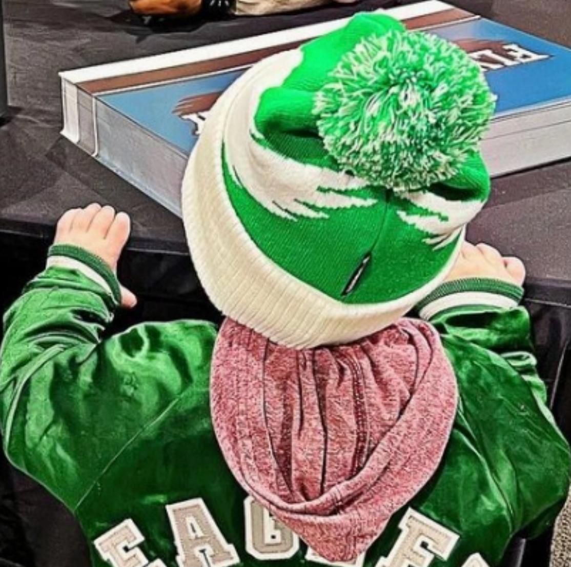 Eagles Helmet Head Baby Beanie