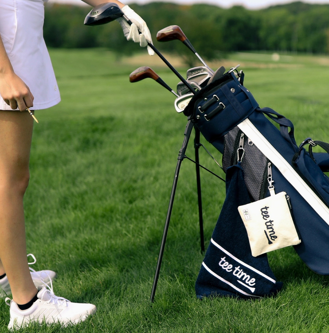 "Tee Time" Embroidered Golf Towel