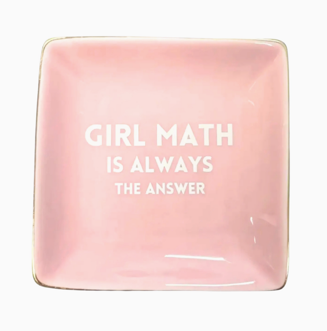 Girl Math Trinket Tray