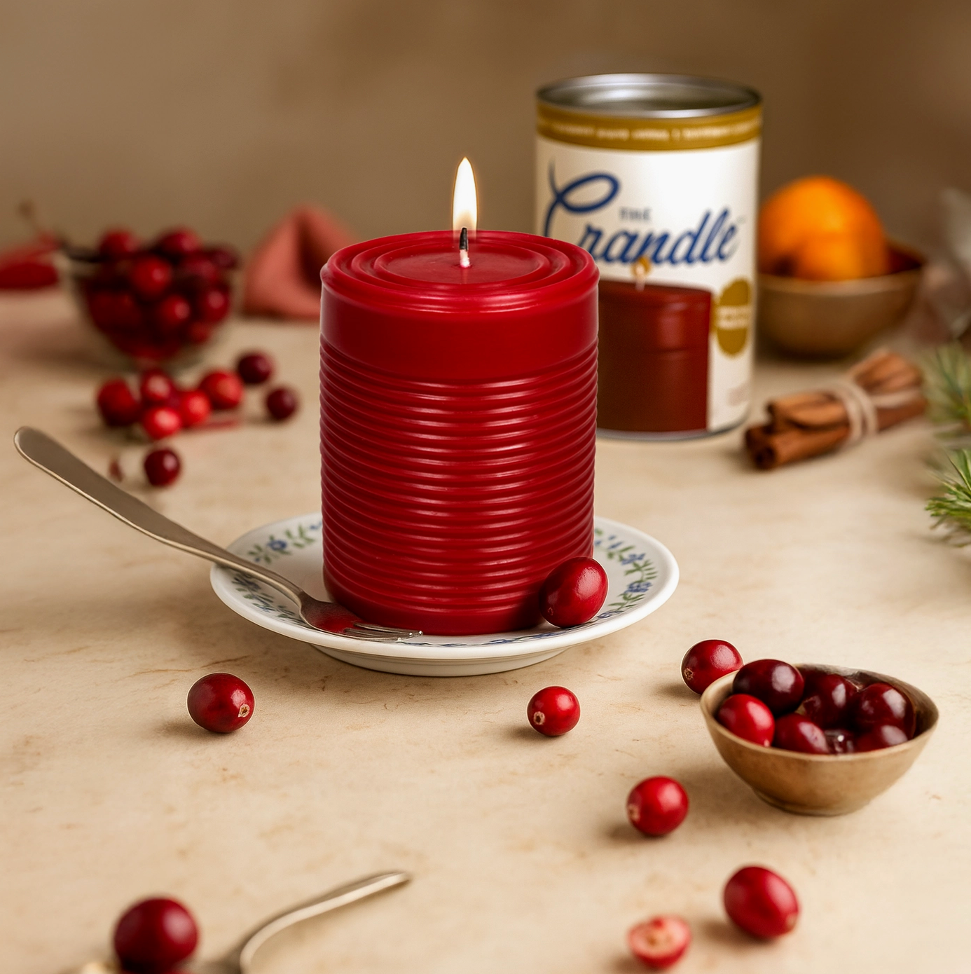 The Crandle: Cranberry Scented Candle