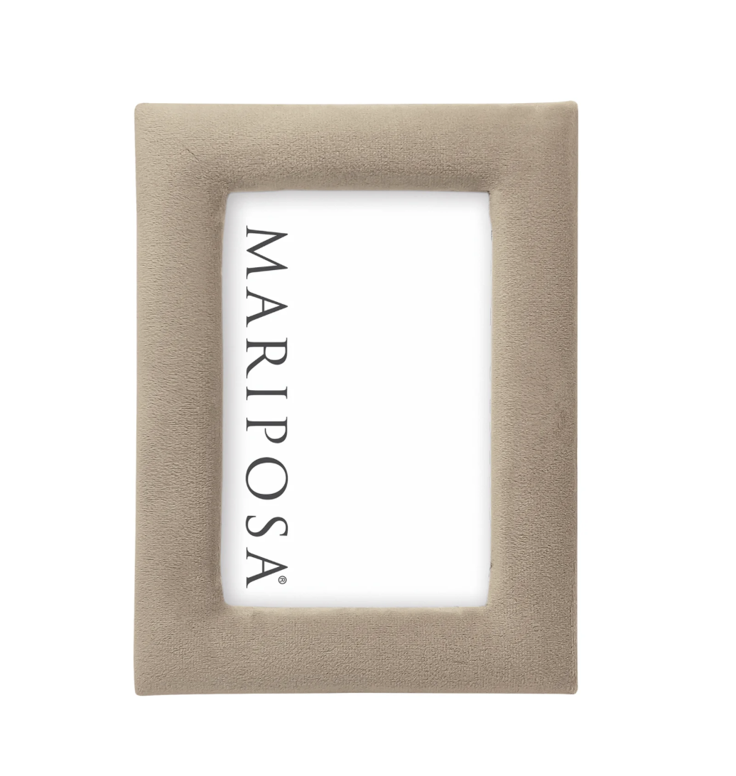 4x6 Beige Velvet Frame