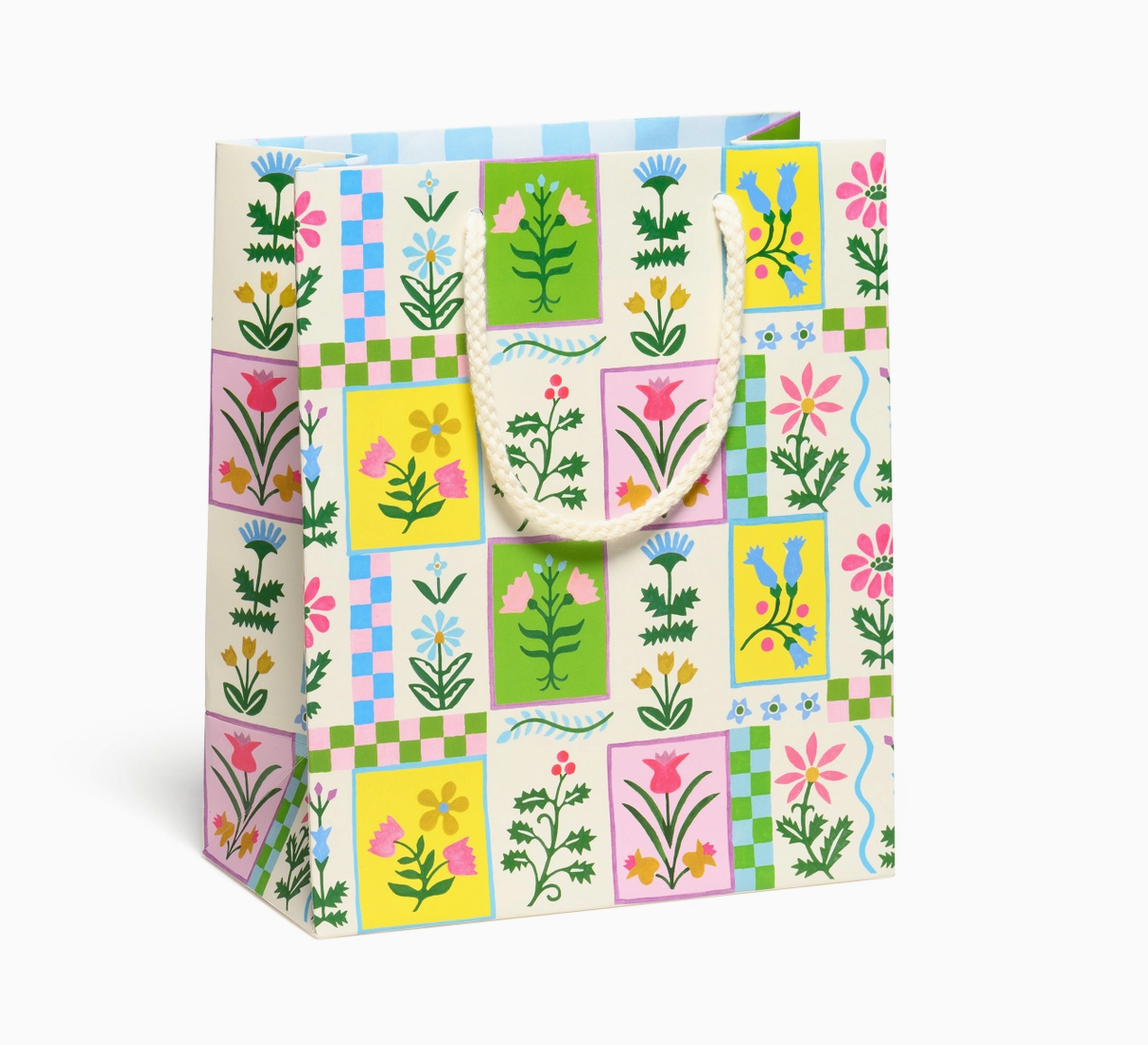 Retro Flowers Medium Gift Bag