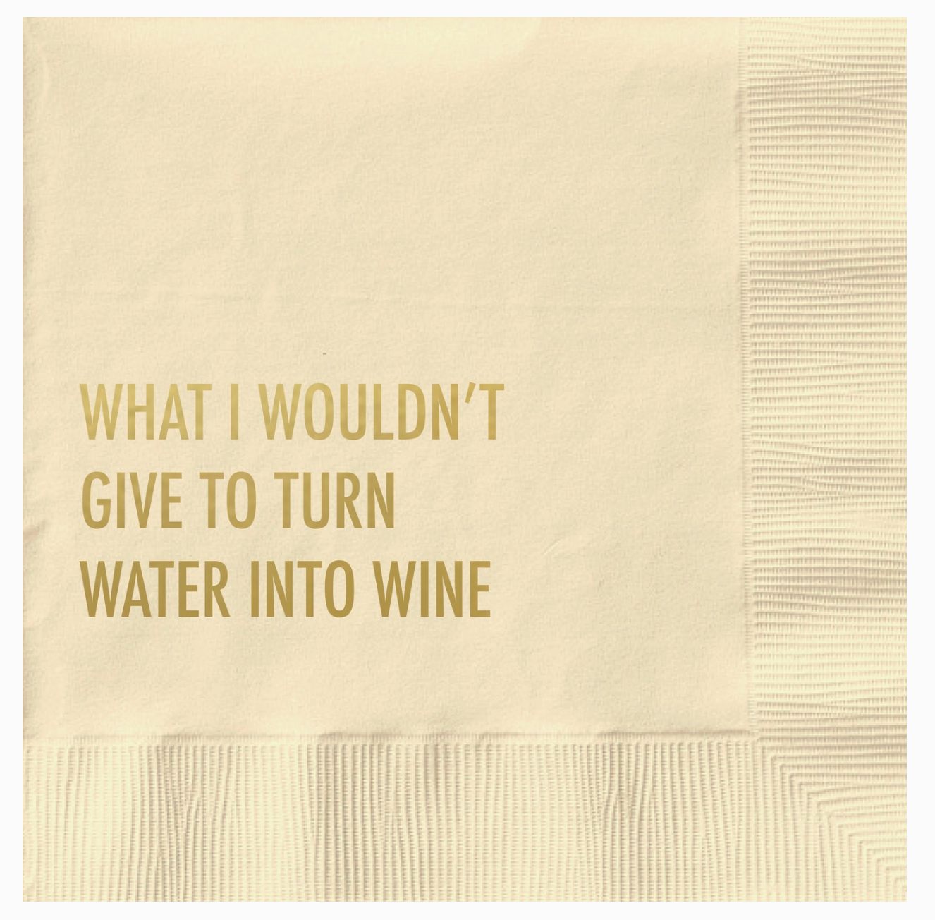 Water Into Wine Cocktail Napkin