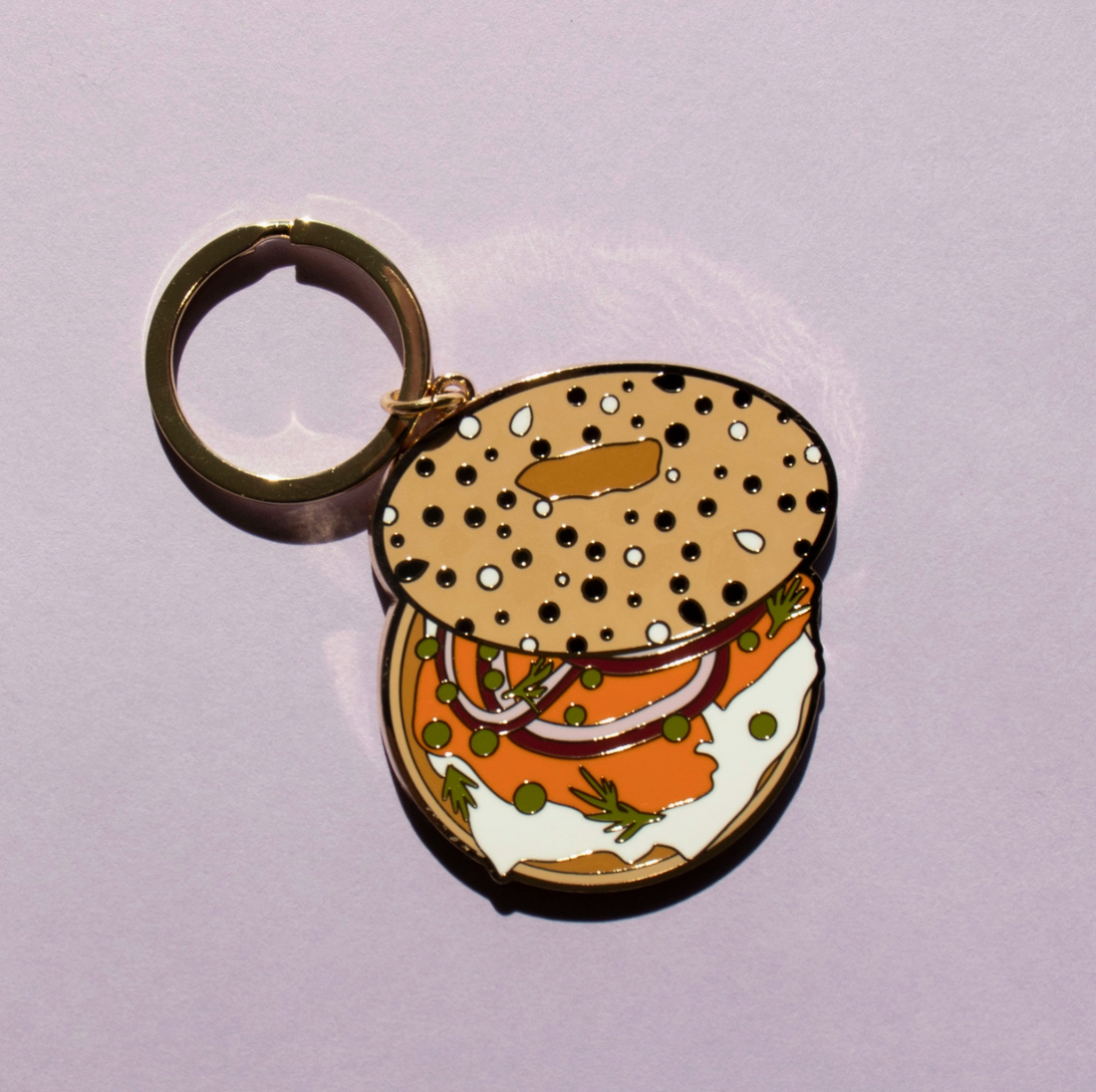 Bagel & Lox Keychain