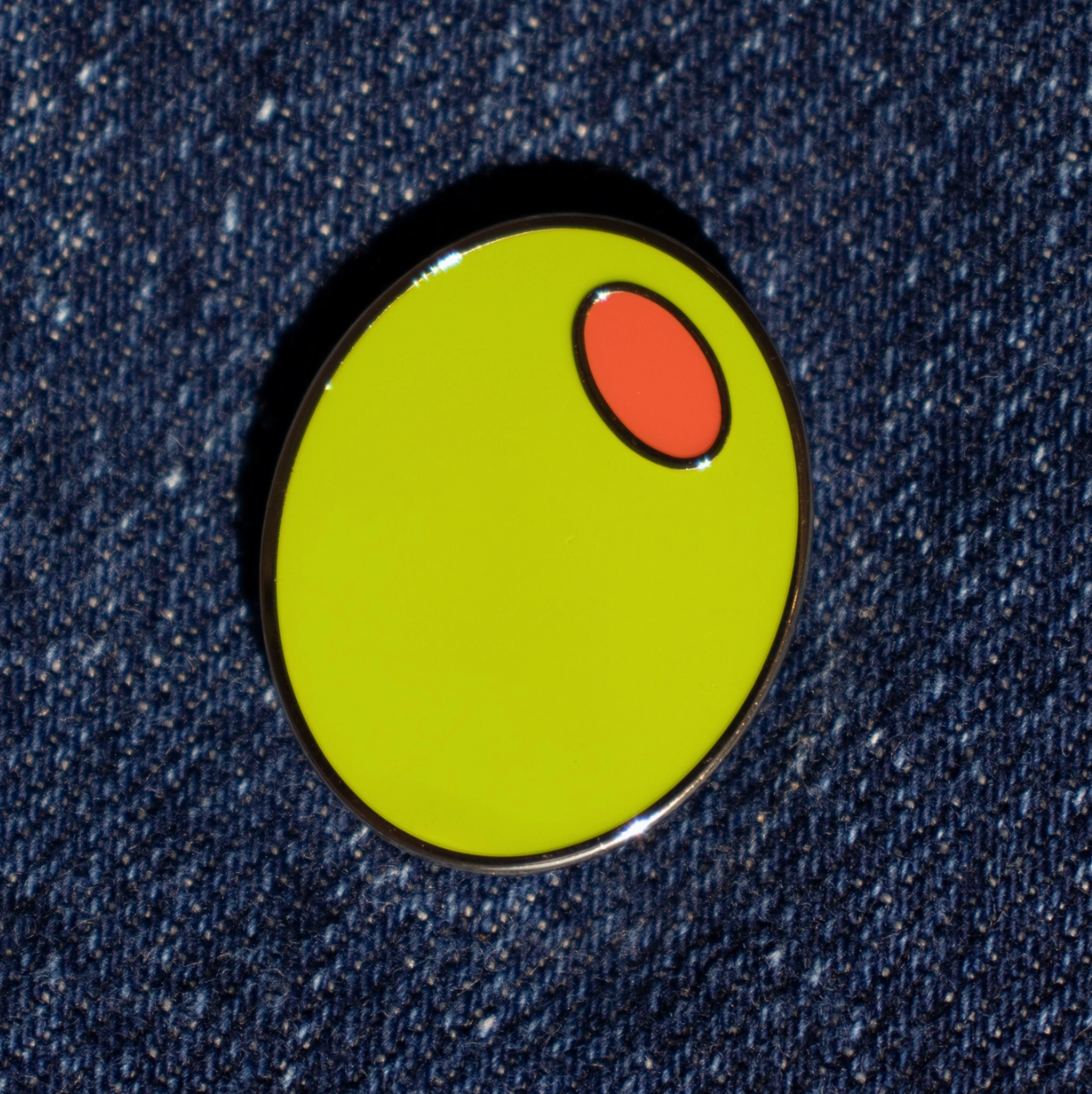 Olive Enamel Pin
