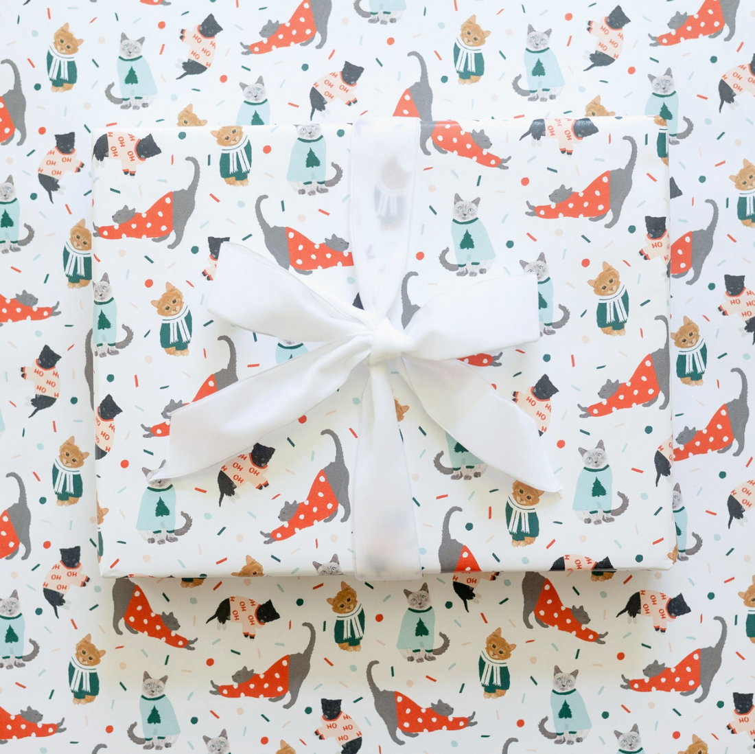 Holiday Cats Wrapping Paper Roll