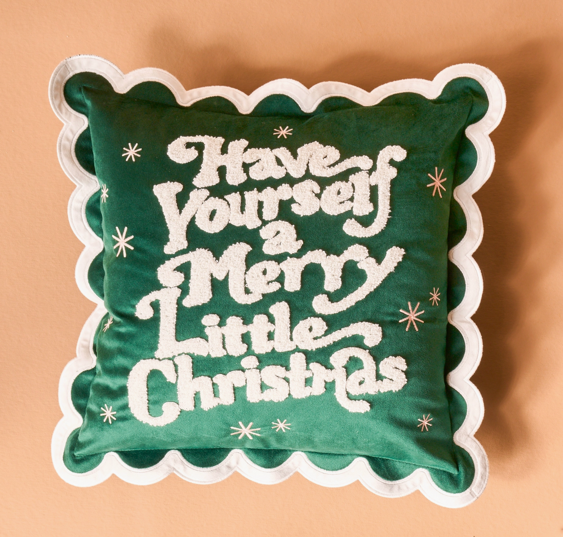 Merry Little Christmas Throw Pillow