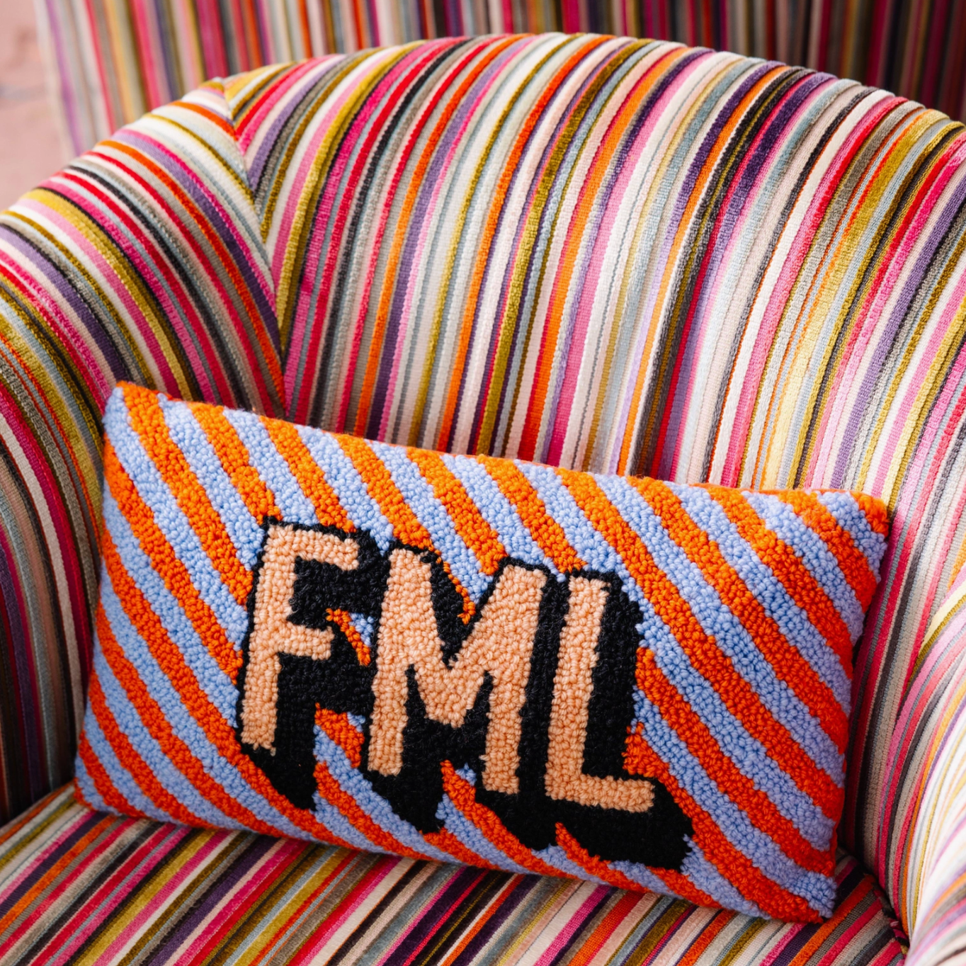 FML Hooked Pillow
