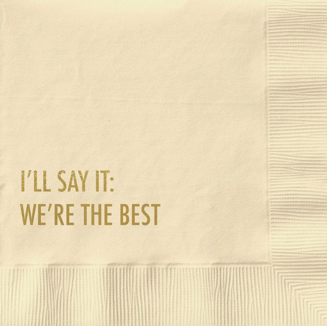 "The Best" Cocktail Napkin