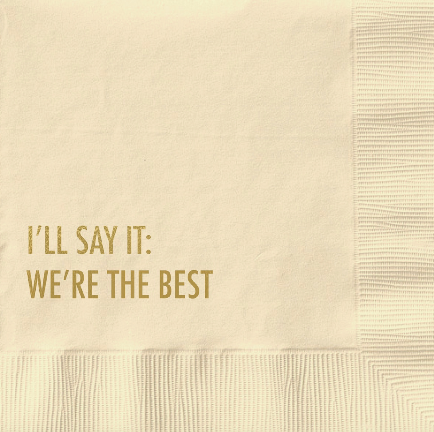 "The Best" Cocktail Napkin