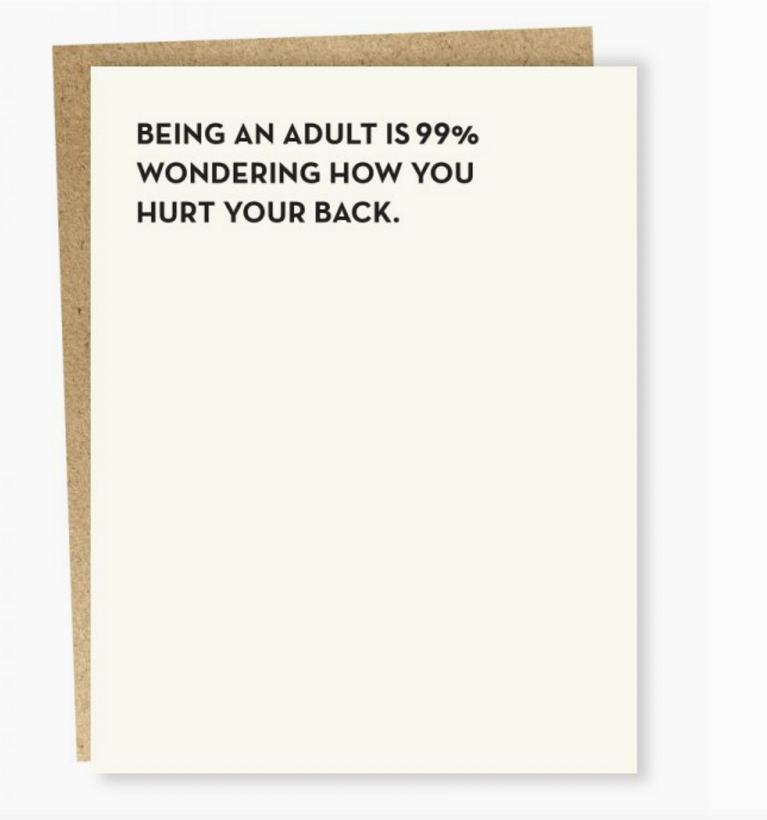 "Being an Adult" Card