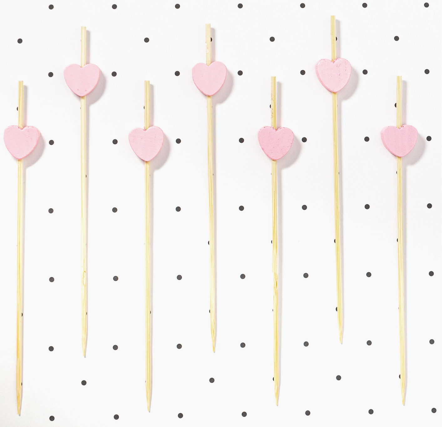 Pink Hearts Cocktail Picks (Set of 50)