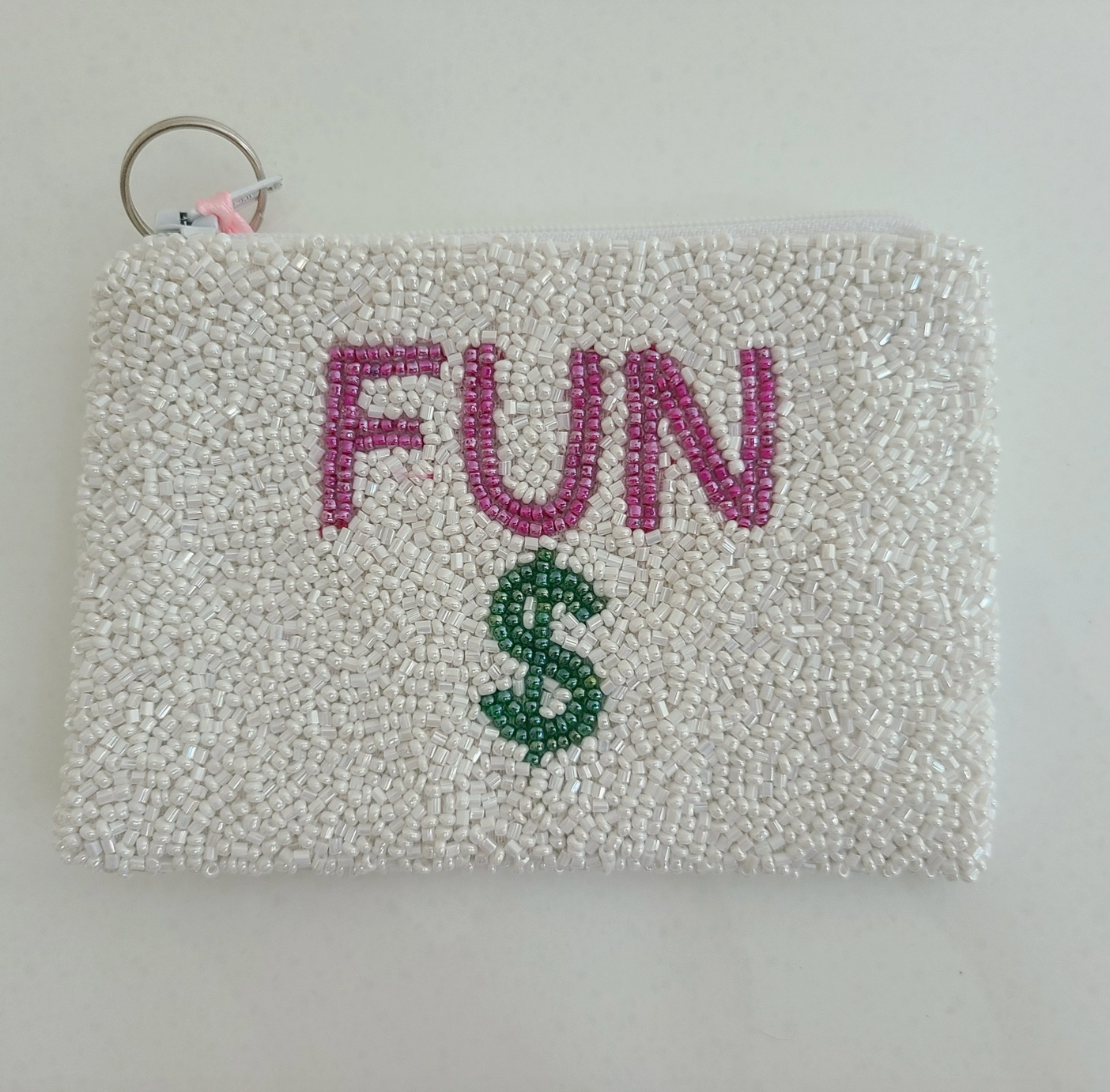 "Fun $" Beaded Pouch