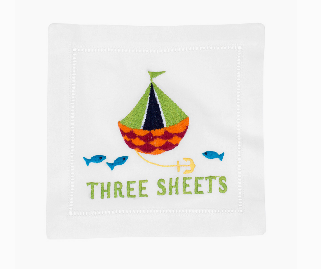 "Three Sheets" Cocktail Napkin