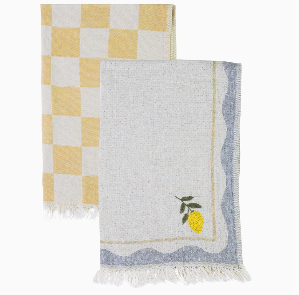 Lemon - Hand Stitched Kitchen Towel