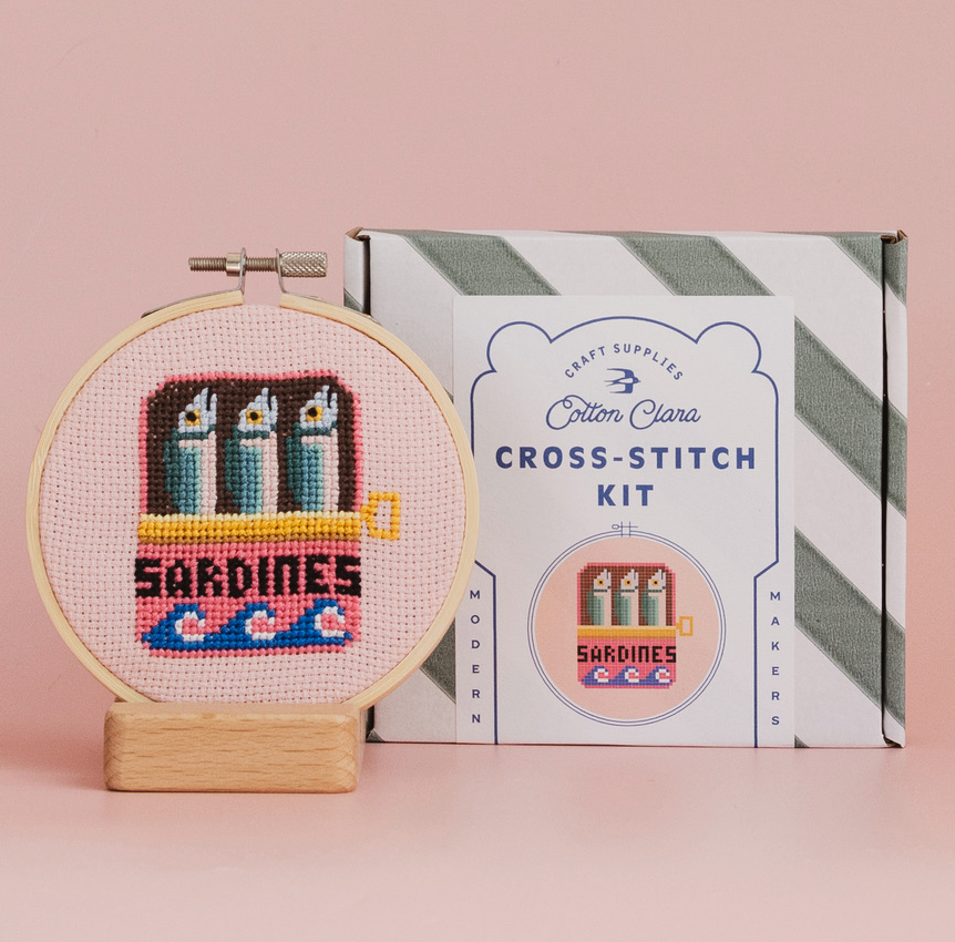 Sardines Beginner Counted Cross Stitch Kit