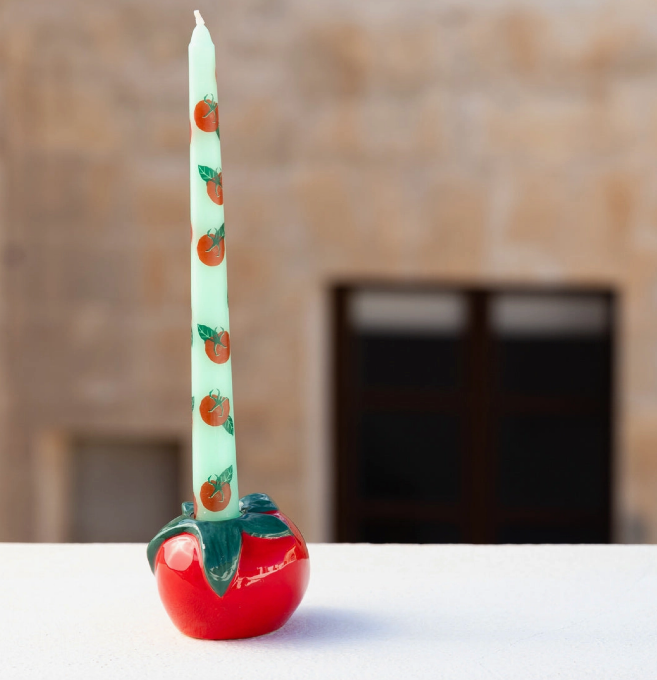 Tomato Ceramic Candle Holder