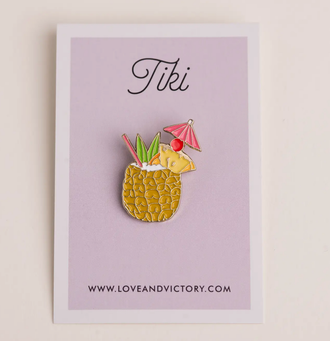 Tiki Cocktail Enamel Pin