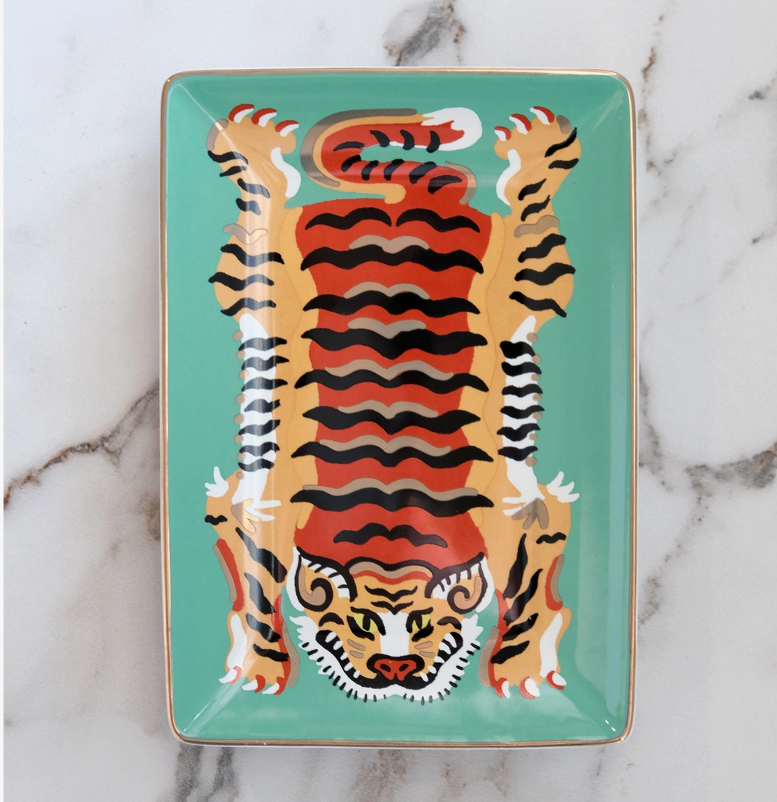 Tiger Trinket Tray (Large)
