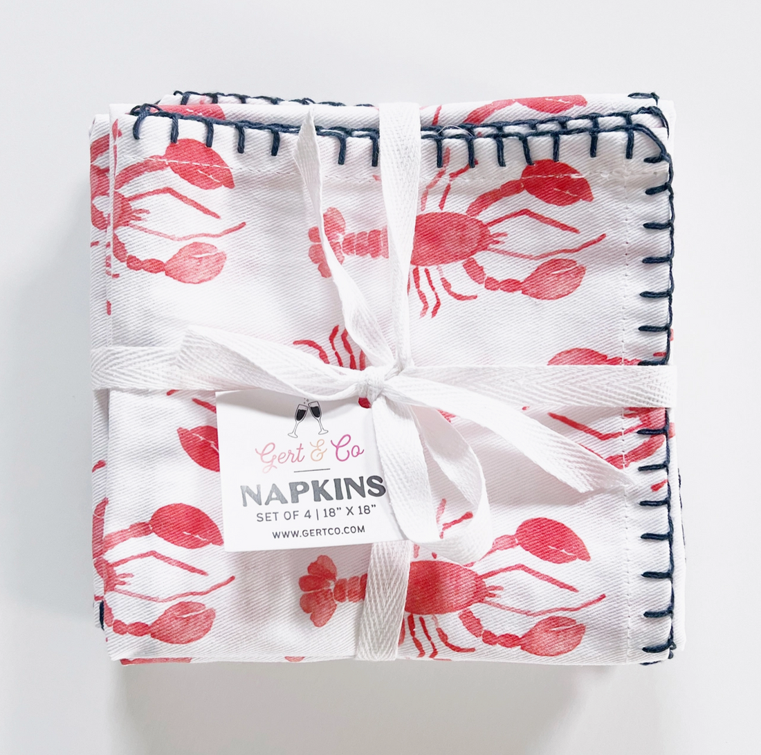 Lobster Fabric Napkin Set