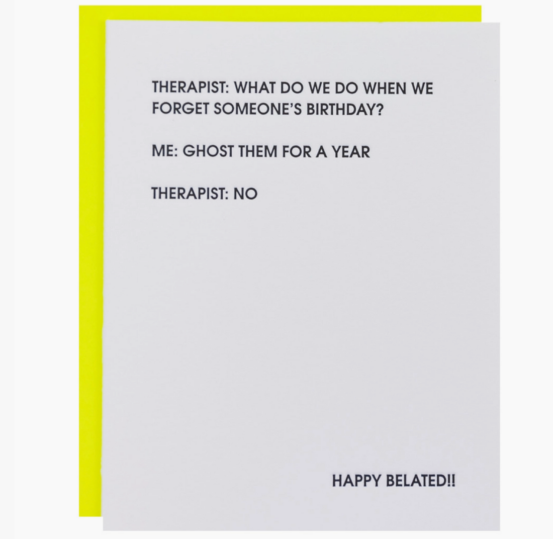 Therapist: Ghost Them Birthday Card