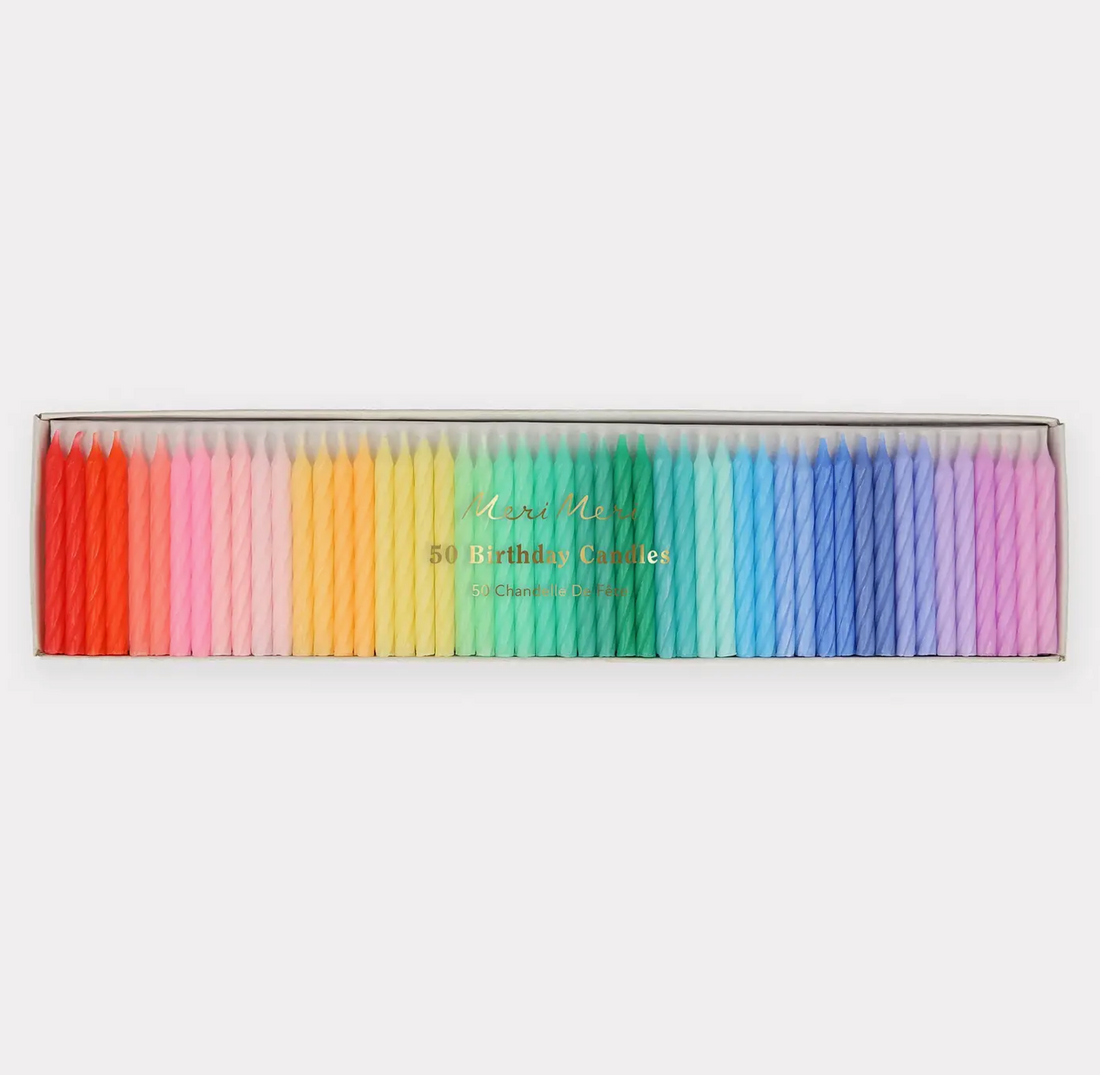 Rainbow Twisted Mini Candles