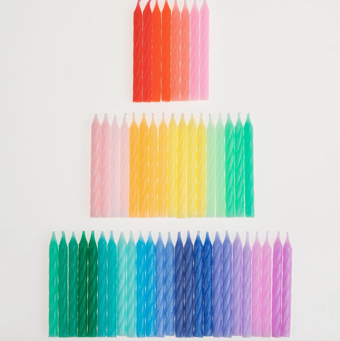 Rainbow Twisted Mini Candles