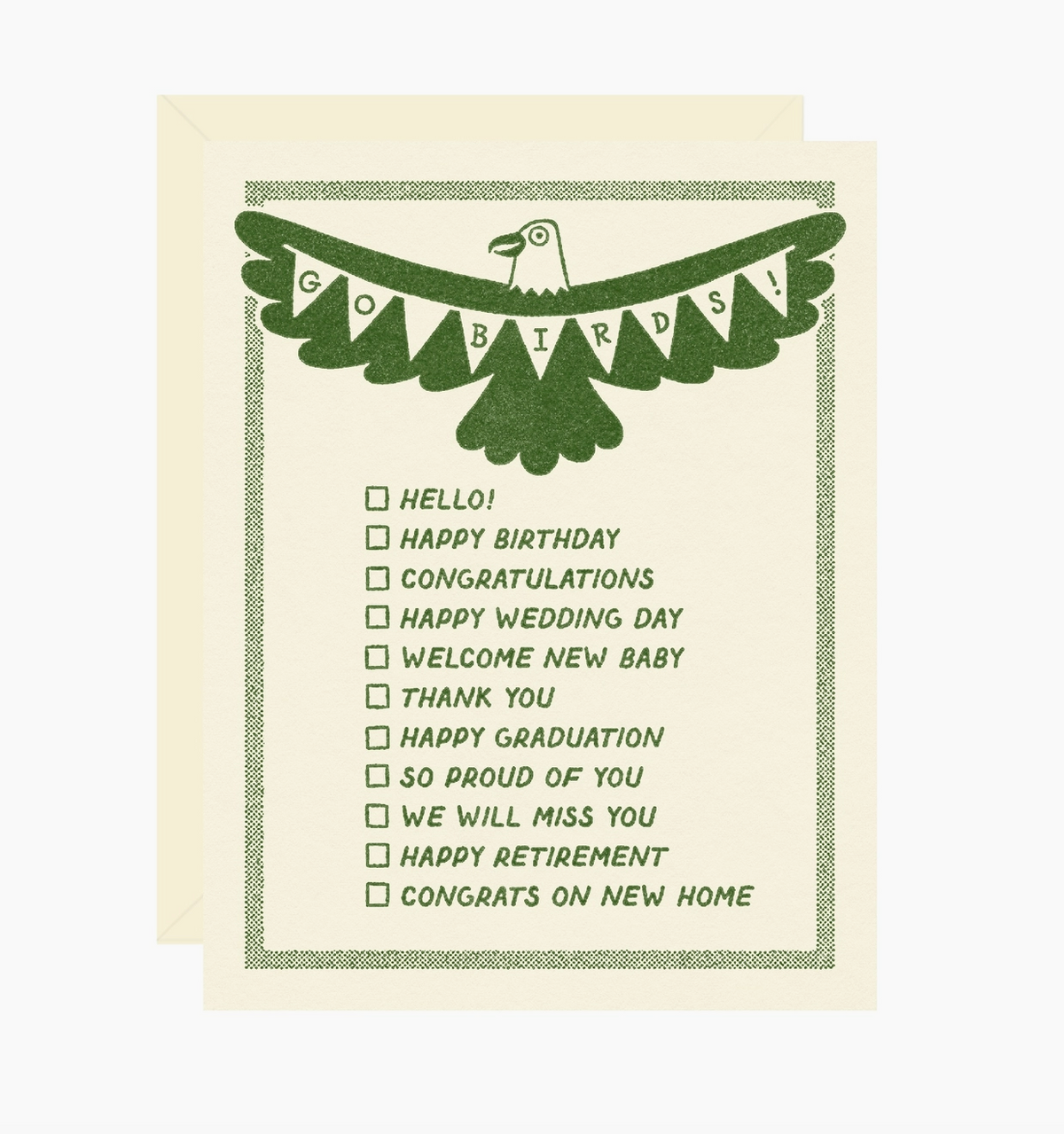 Go Birds Checklist Card