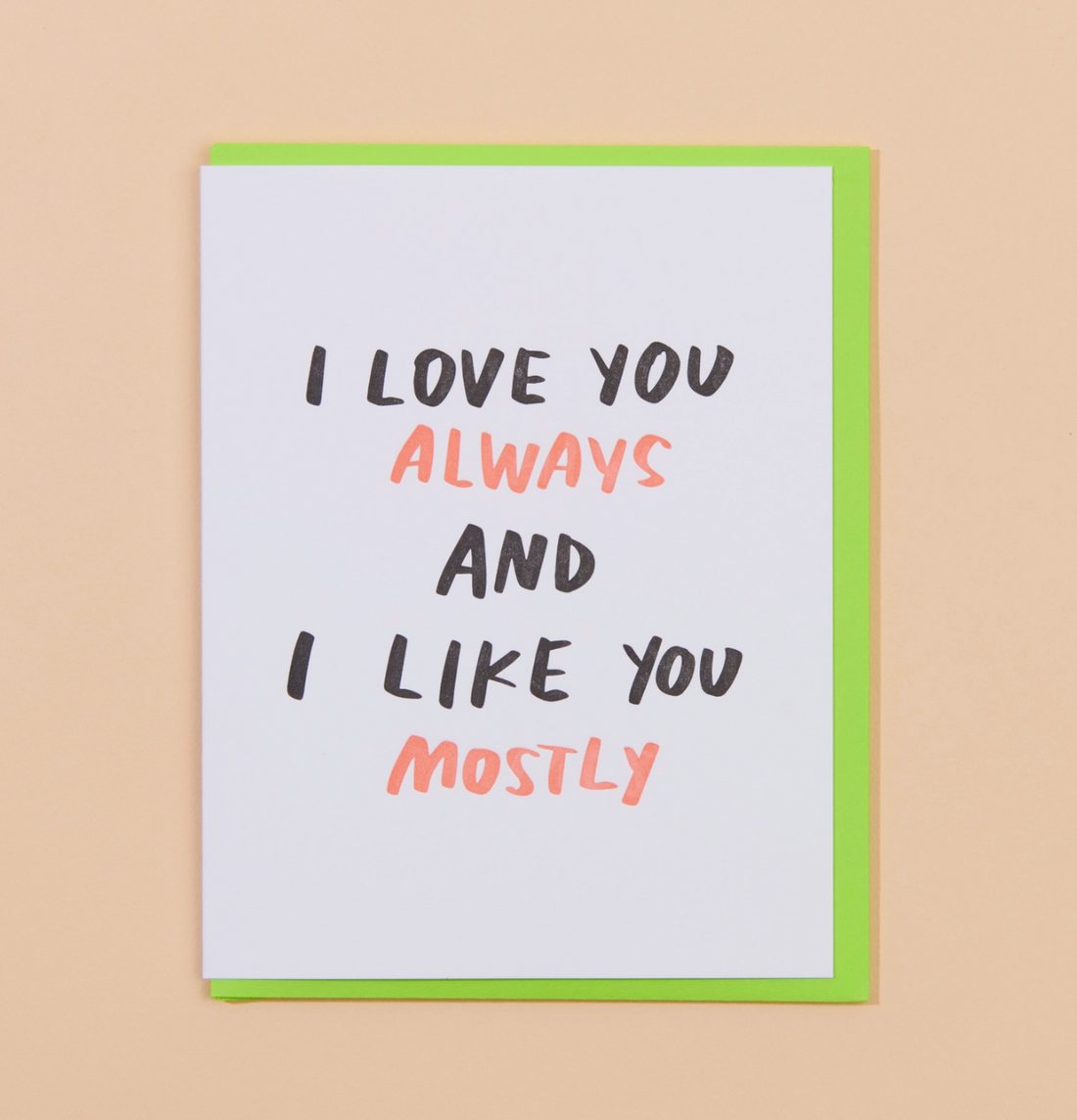 Love You & Like You Card