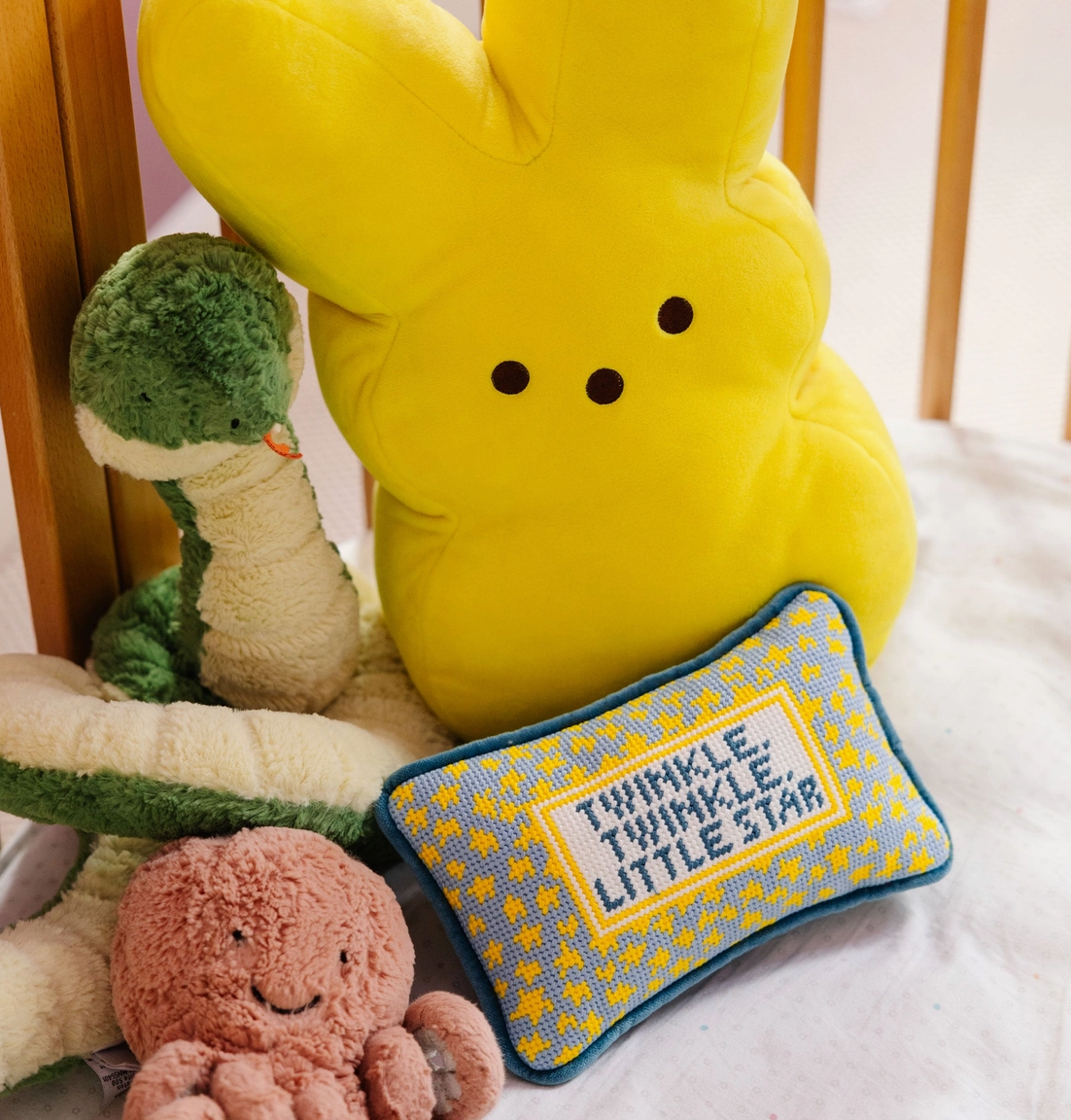 "Twinkle Twinkle" Mini Needlepoint Pillow