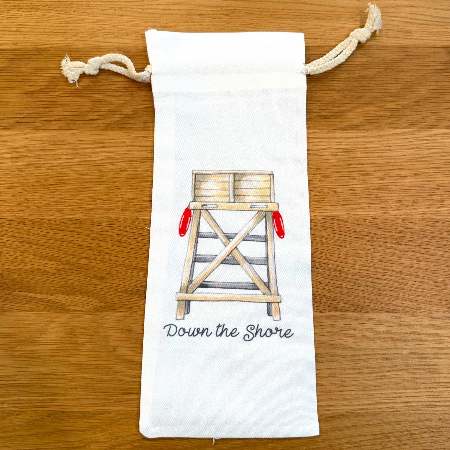 "Down The Shore" Wine Bag (Lifeguard Stand)