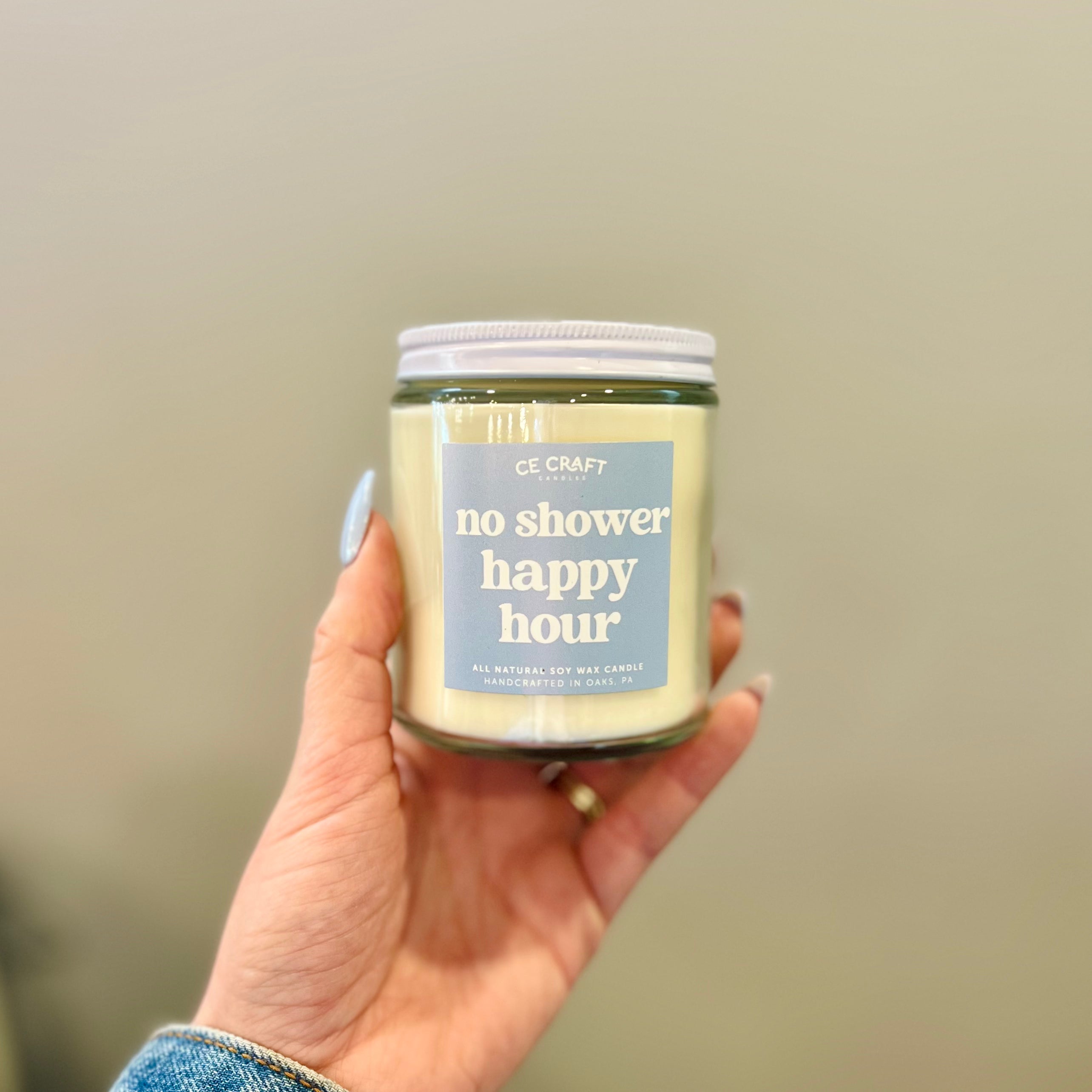 &quot;No Shower Happy Hour&quot; Candle (Small)