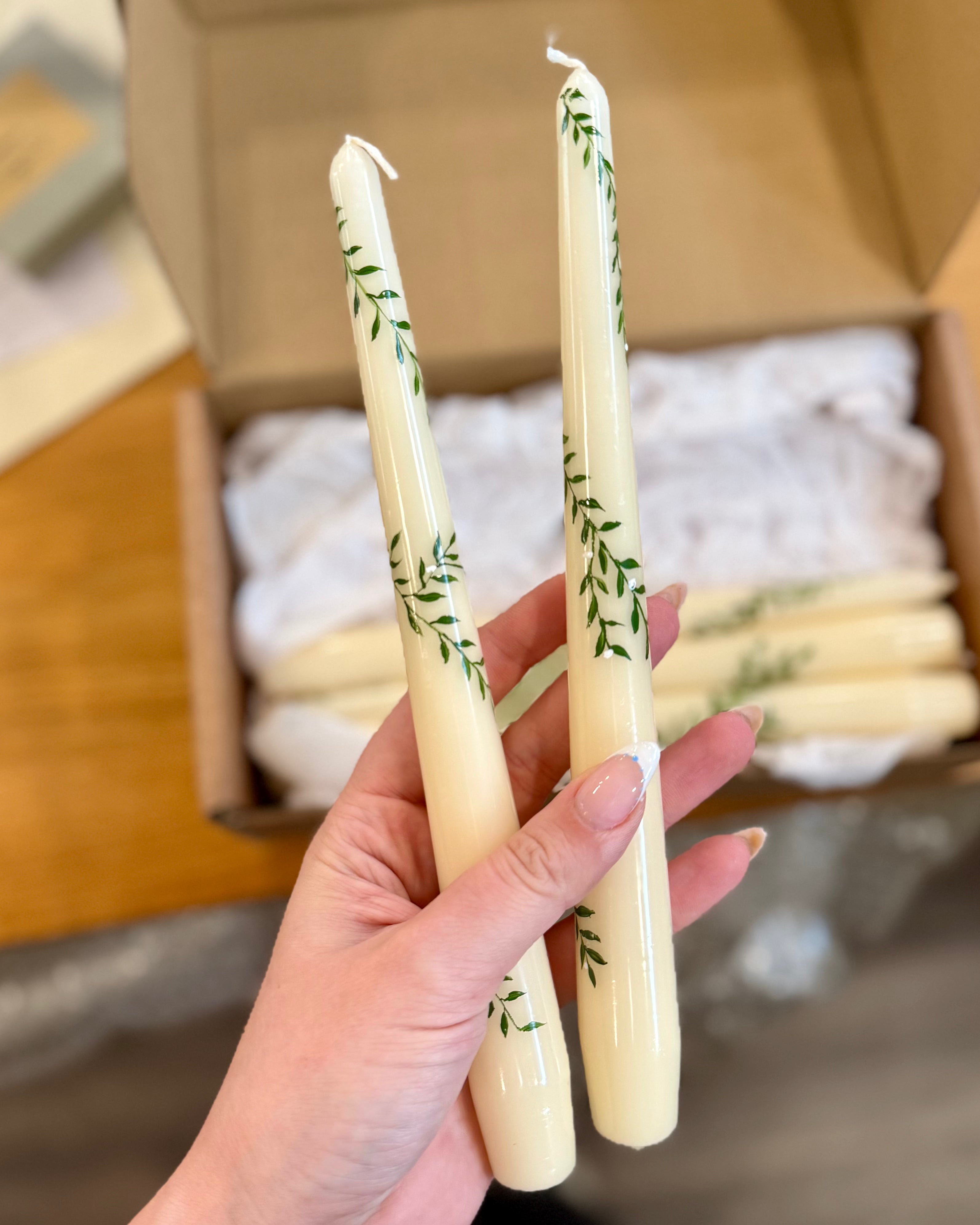 Spring Wedding Taper Candle