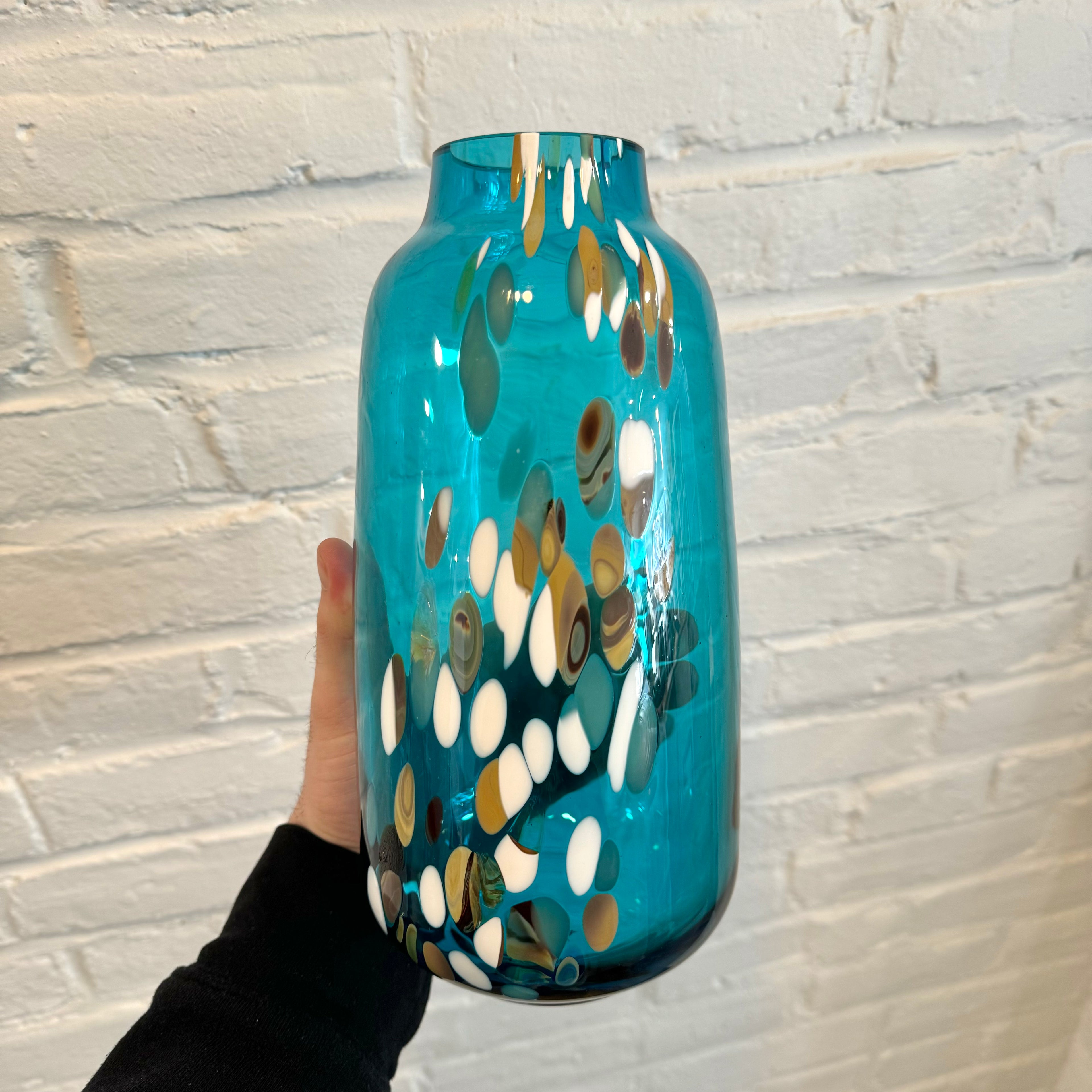 Amalfi Blue Confetti Vase