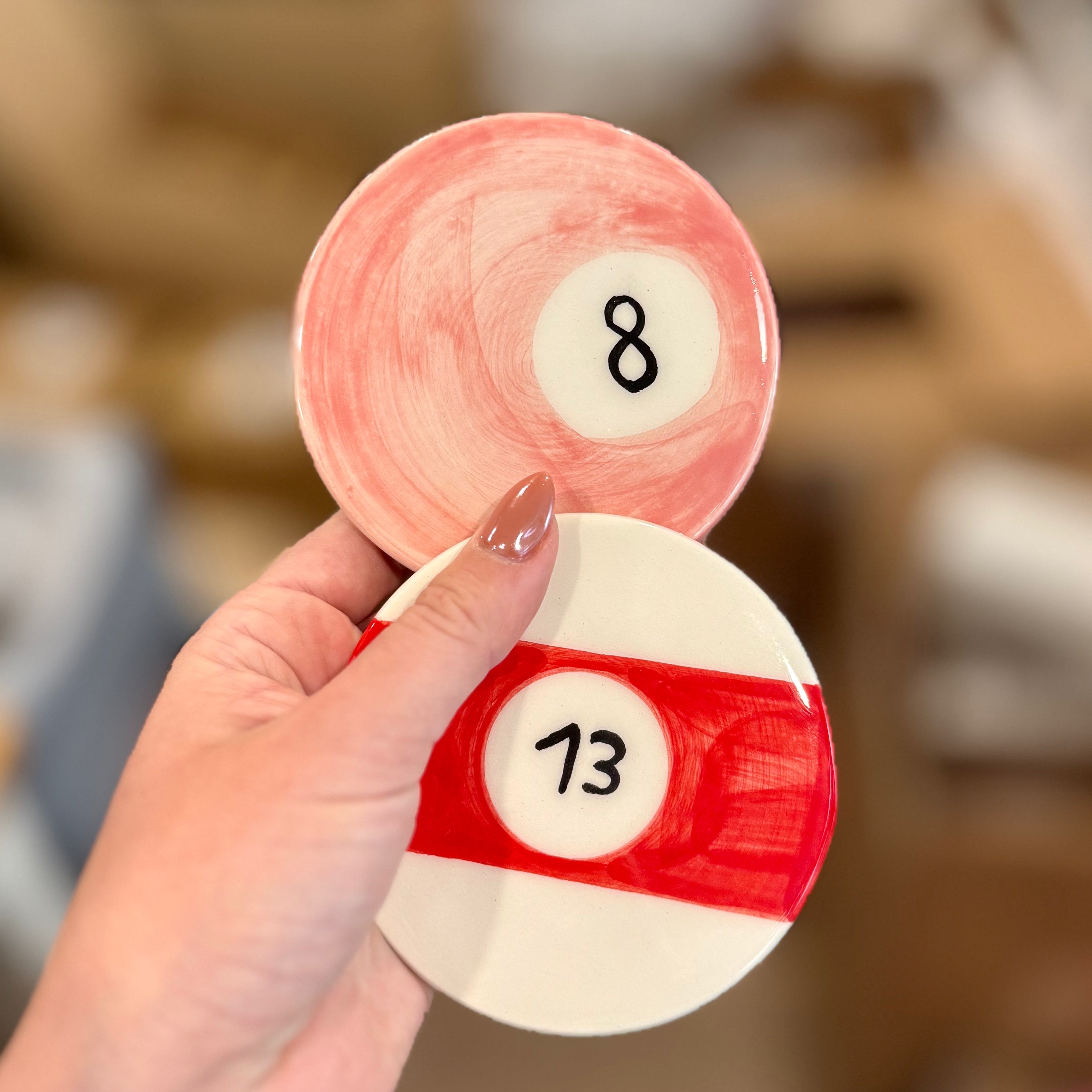 Billiards Ceramic Coasters (Set of 4)