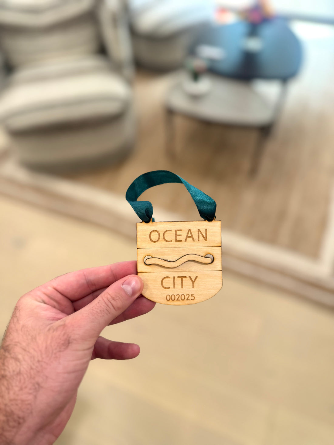 Beach Tag Christmas Ornament