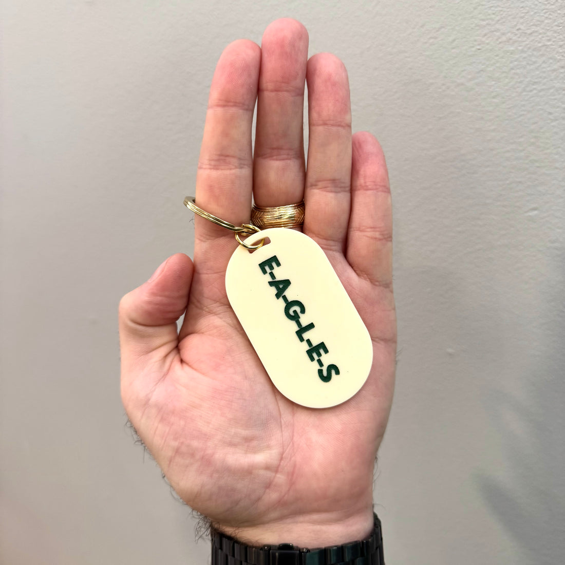 &quot;E-A-G-L-E-S&quot; Key Tag