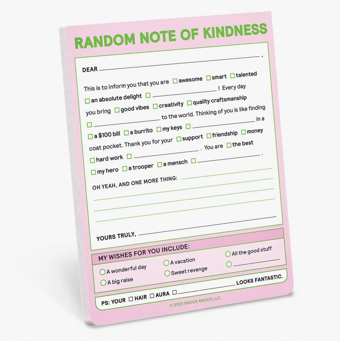 "Random Note of Kindness" Note Pad