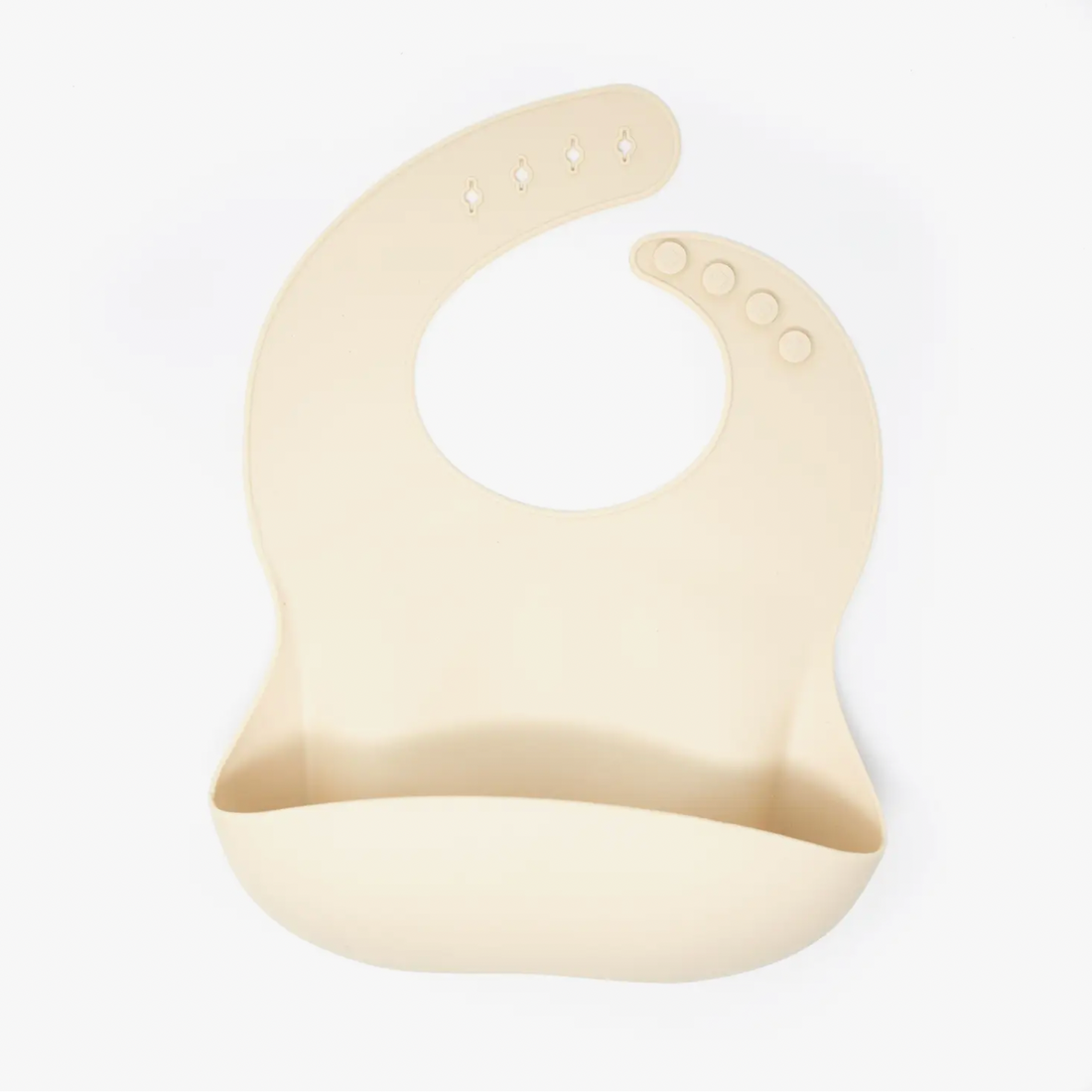 Beige Silicone Bib