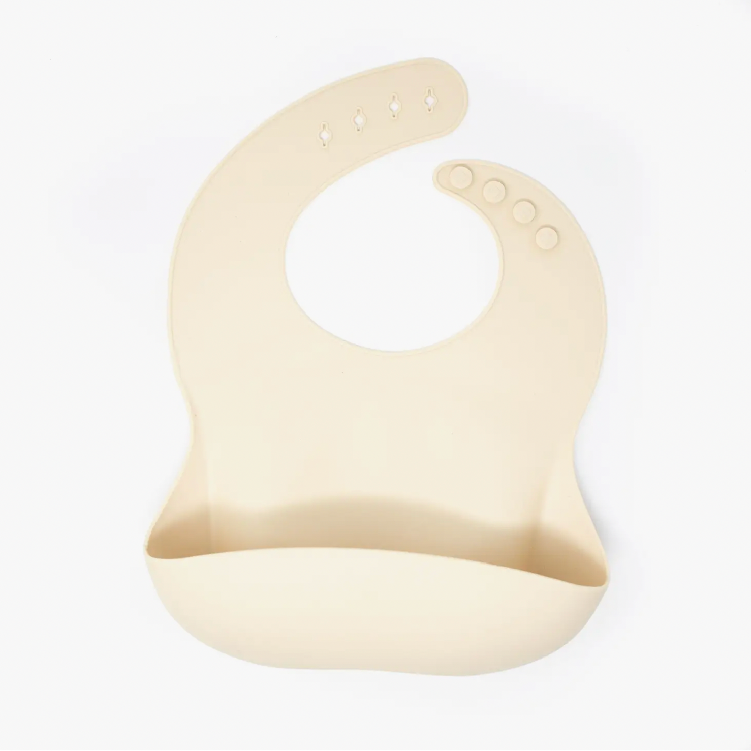 Beige Silicone Bib